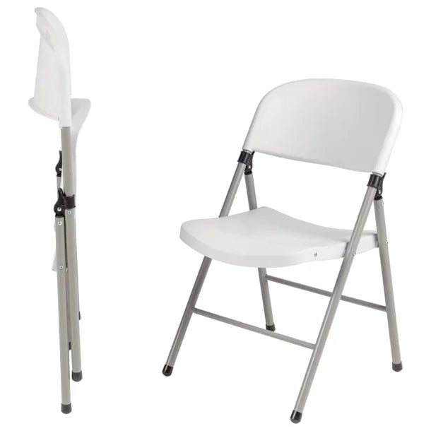 Bolero Foldaway Utility Chairs White (2 Pack)