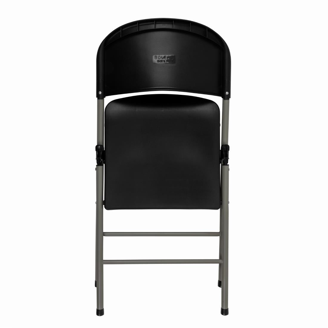 Bolero Foldaway Utility Chairs Black (2 Pack)