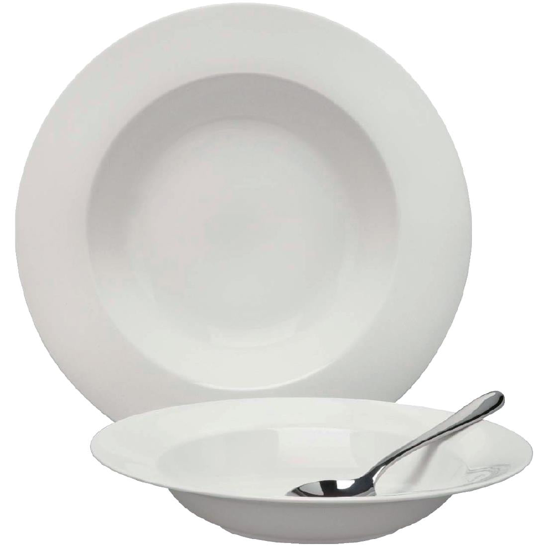 Elia Glacier Fine China Rimmed Pasta Bowls 240mm (6 Pack)