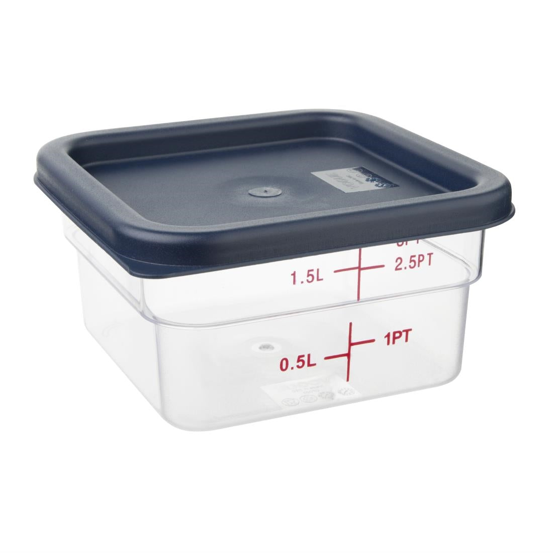 Hygiplas Square Food Storage Container Lid Blue Small
