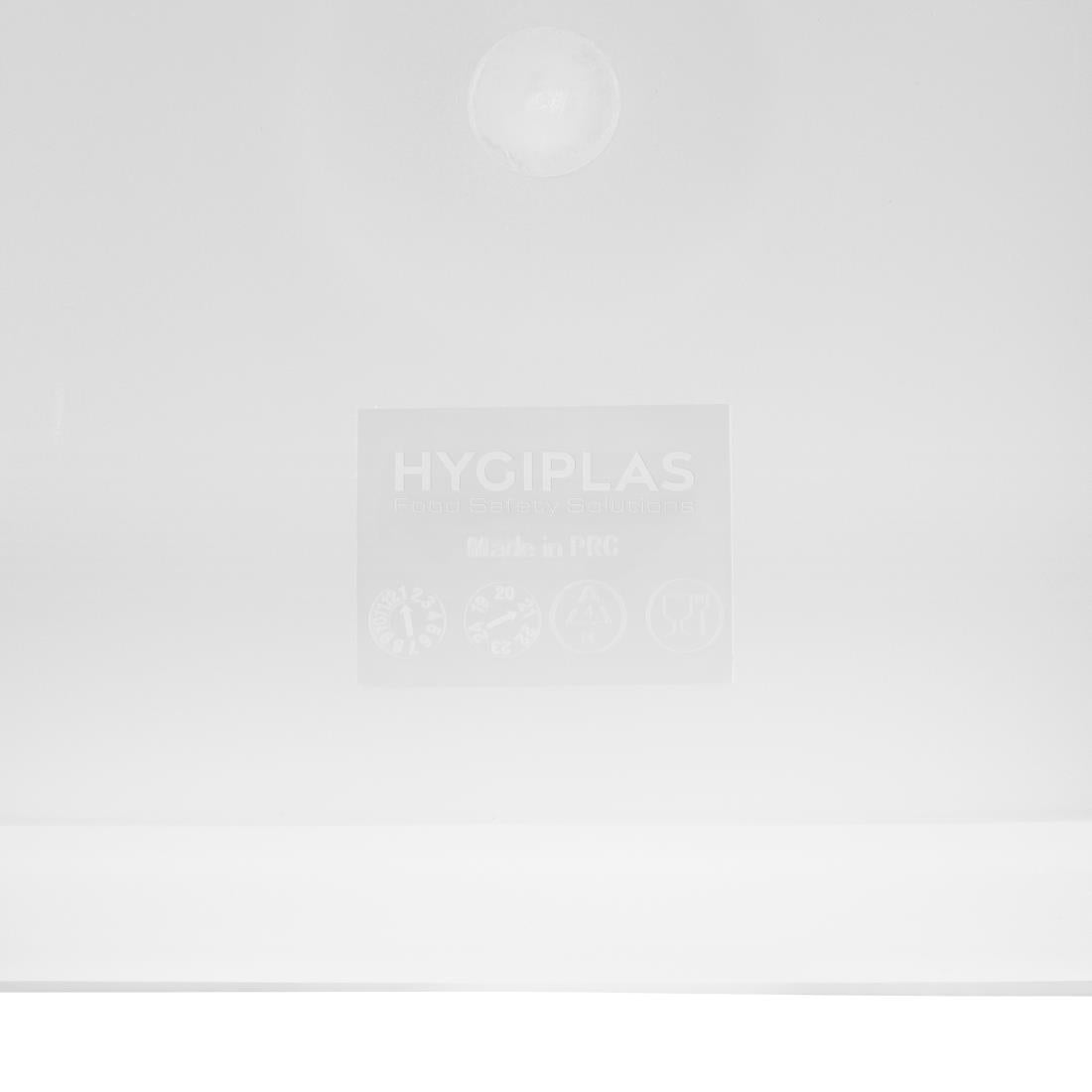 Hygiplas Polycarbonate Square Food Storage Container Lid White Small