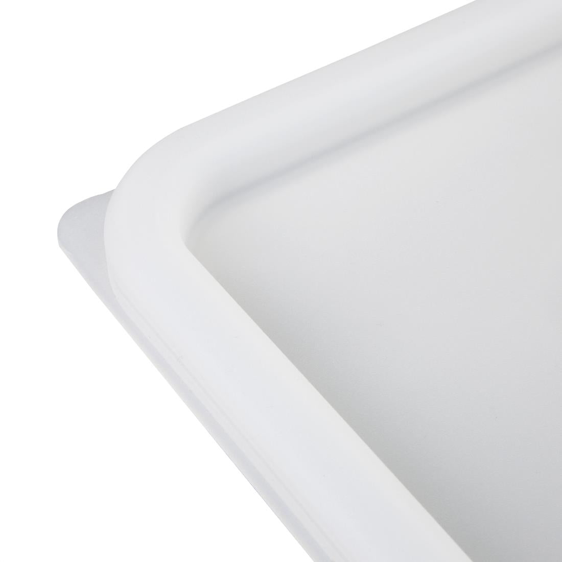 Hygiplas Polycarbonate Square Food Storage Container Lid White Small