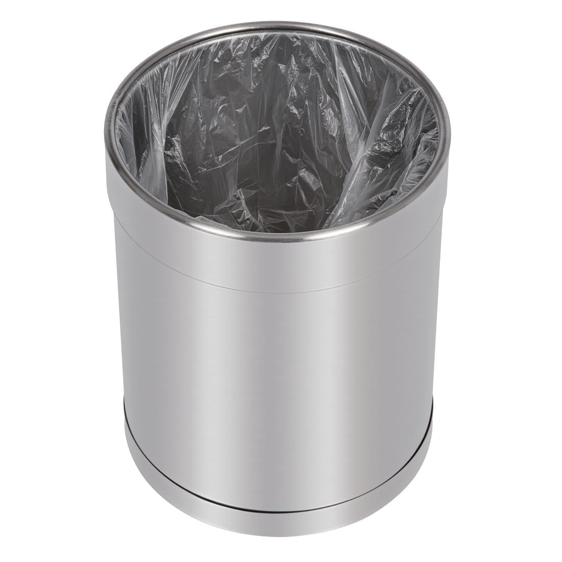 Bolero Waste Paper Bin Stainless Steel 10.2Ltr