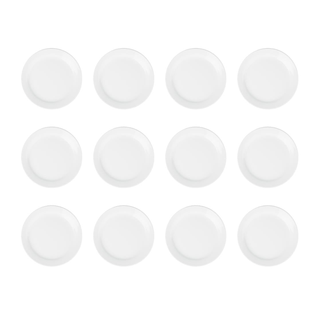 Olympia Athena Narrow Rimmed Plates 165mm (12 Pack)