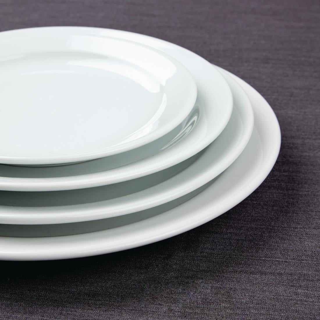 Olympia Athena Narrow Rimmed Plates 254mm (12 Pack)