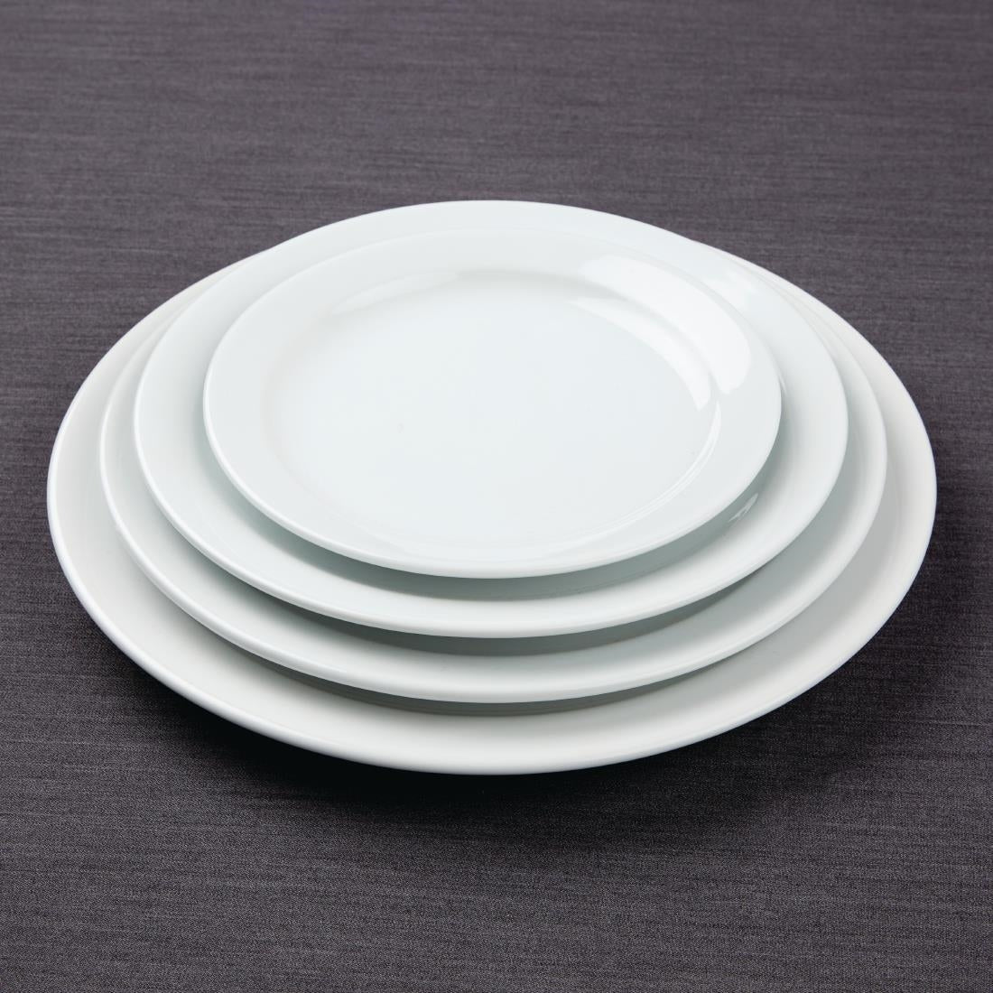 Olympia Athena Narrow Rimmed Plates 254mm (12 Pack)