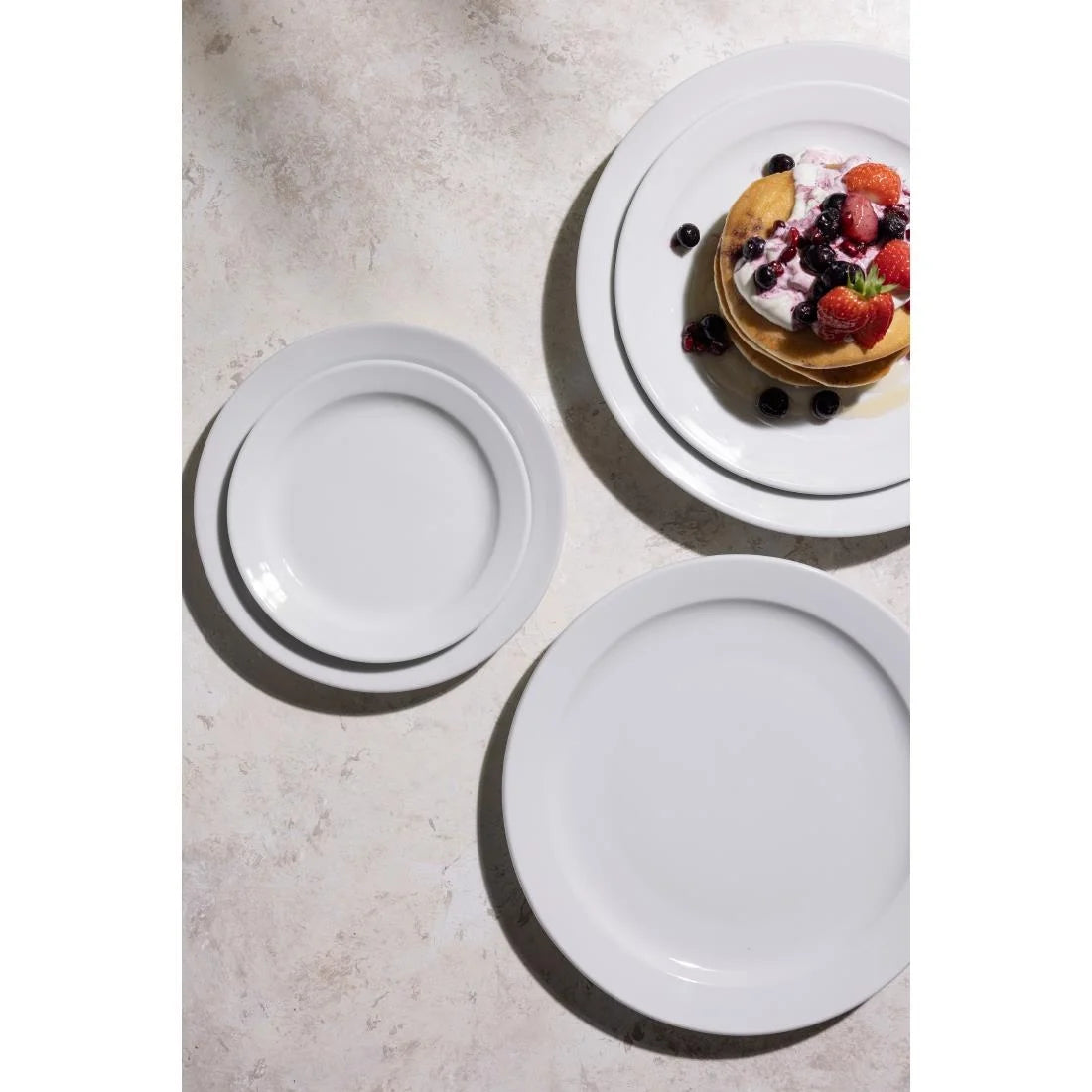 Olympia Athena Narrow Rimmed Plates 205mm (12 Pack)