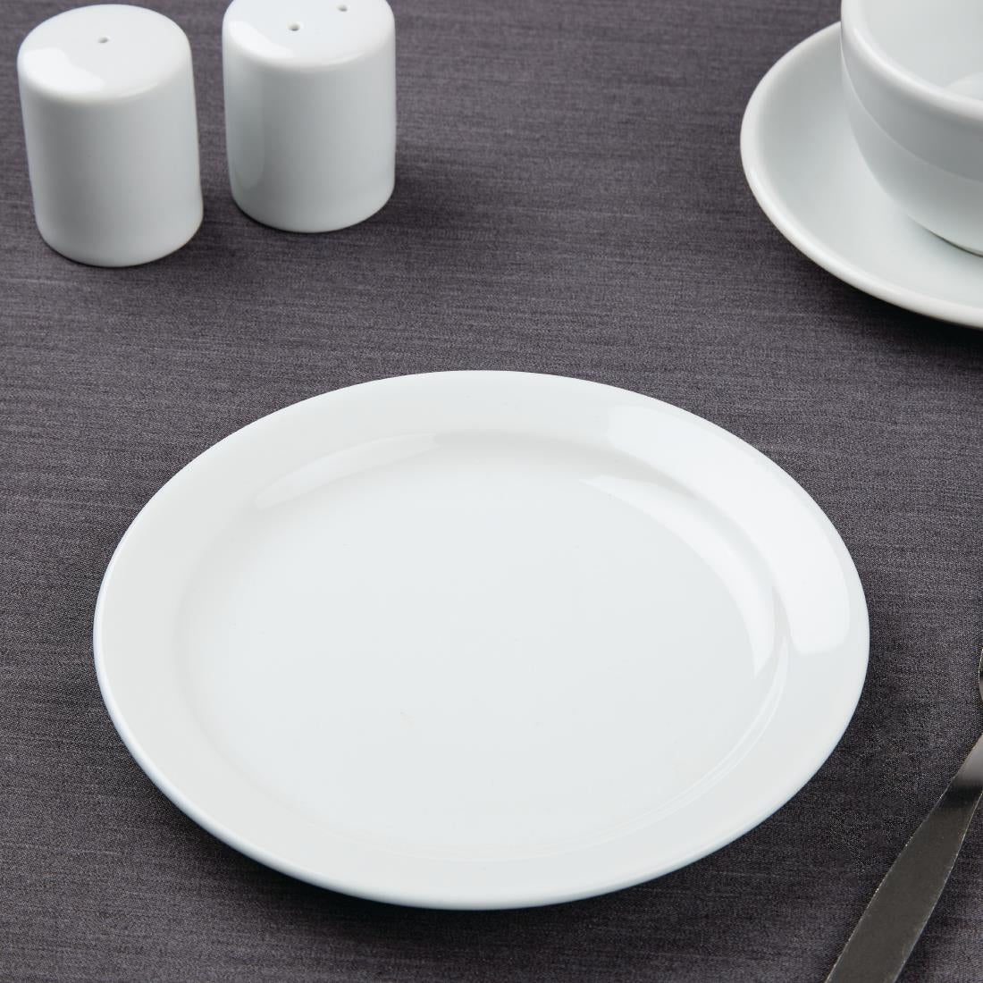 Olympia Athena Narrow Rimmed Plates 165mm (12 Pack)
