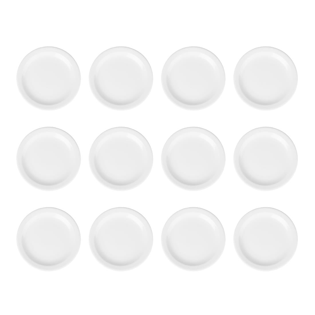Olympia Athena Narrow Rimmed Plates 205mm (12 Pack)
