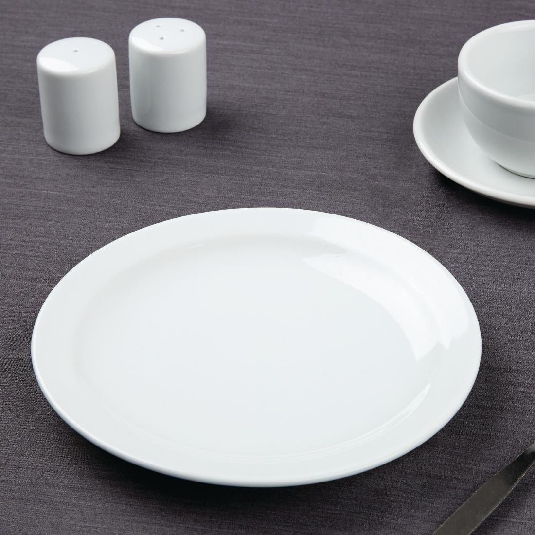 Olympia Athena Narrow Rimmed Plates 205mm (12 Pack)