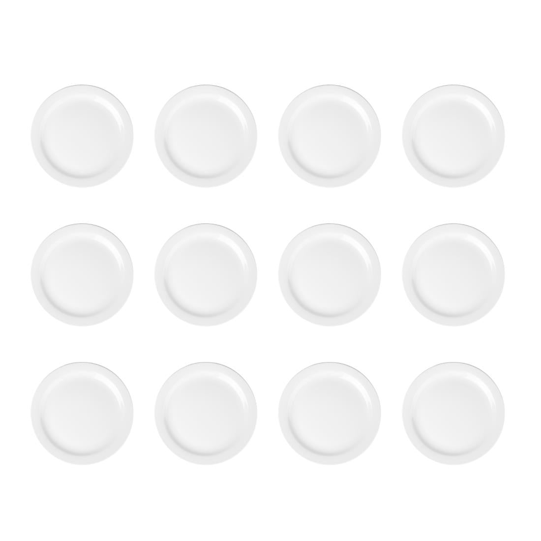 Olympia Athena Narrow Rimmed Plates 226mm (12 Pack)