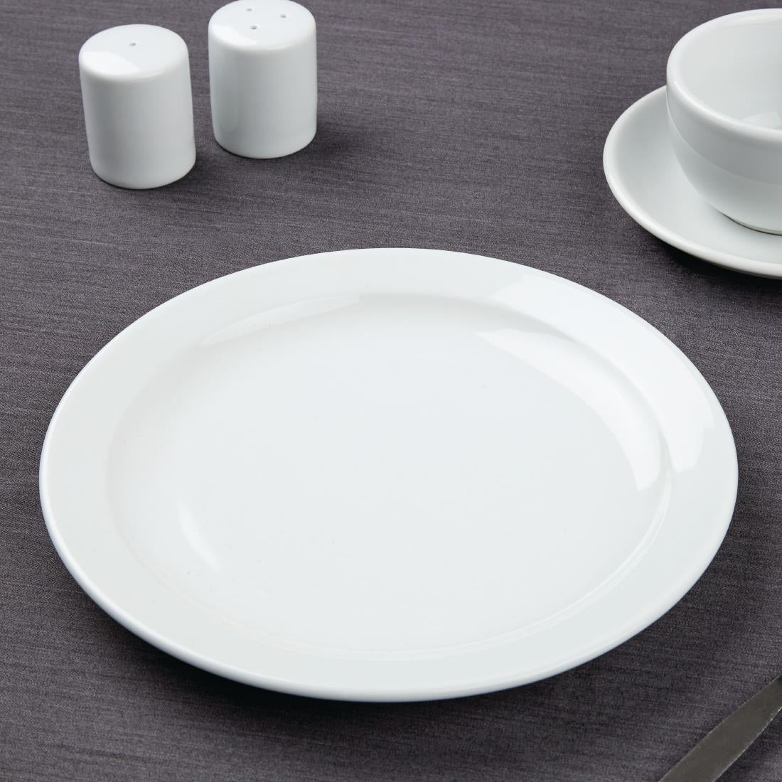 Olympia Athena Narrow Rimmed Plates 226mm (12 Pack)
