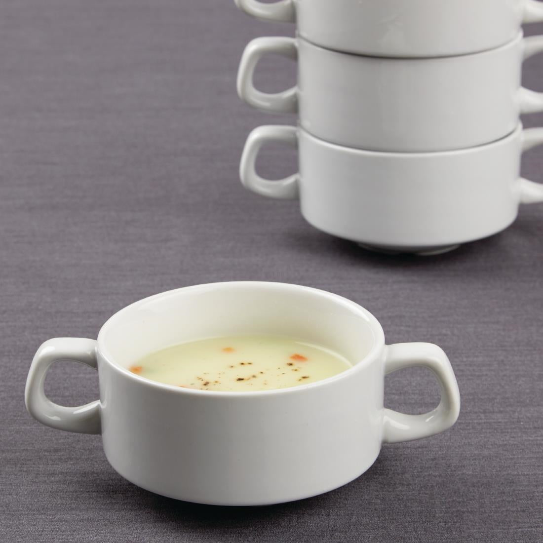 Olympia Athena Stacking Soup Bowls 107mm (12 Pack)