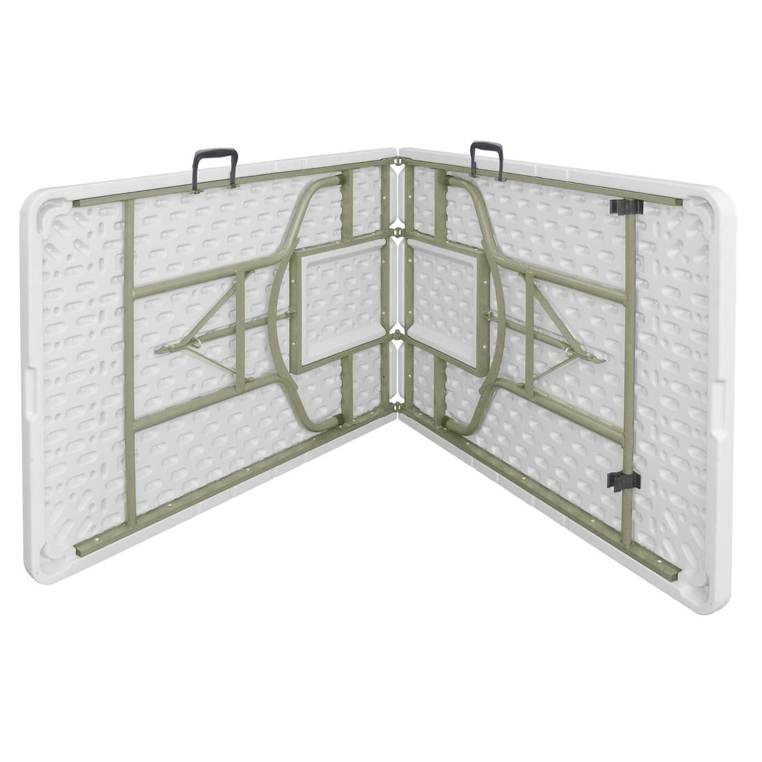 Bolero Rectangular Centre Folding Table White 8ft (Single)