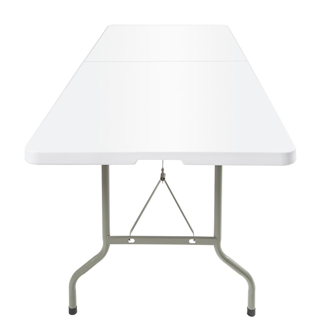 Bolero Rectangular Centre Folding Table White 8ft (Single)