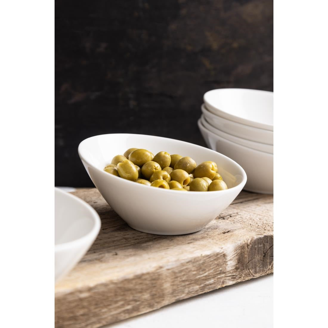Olympia Lumina Oval Sloping Bowls 148mm (6 Pack)