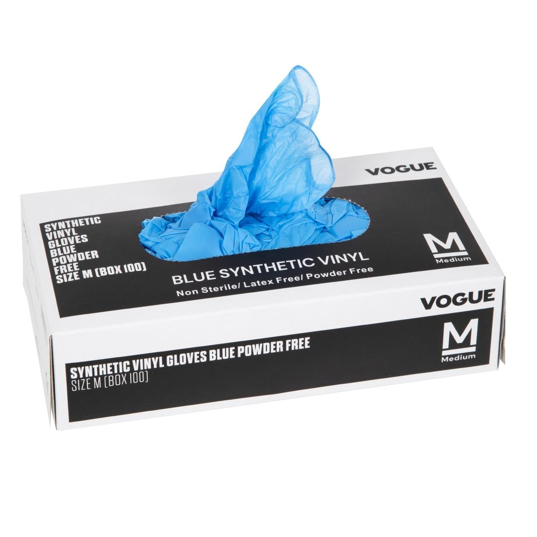 Hygiplas Powder-Free Vinyl Gloves Blue Medium (100 Pack)