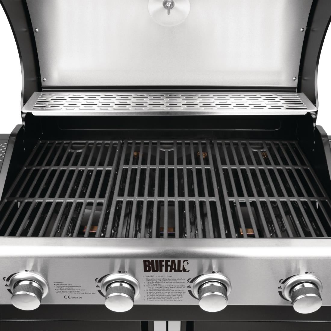 Buffalo 4 Burner Gas Barbecue with Hob