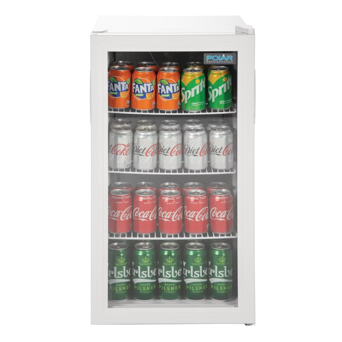 Polar C-Series Undercounter Display Fridge White 88Ltr