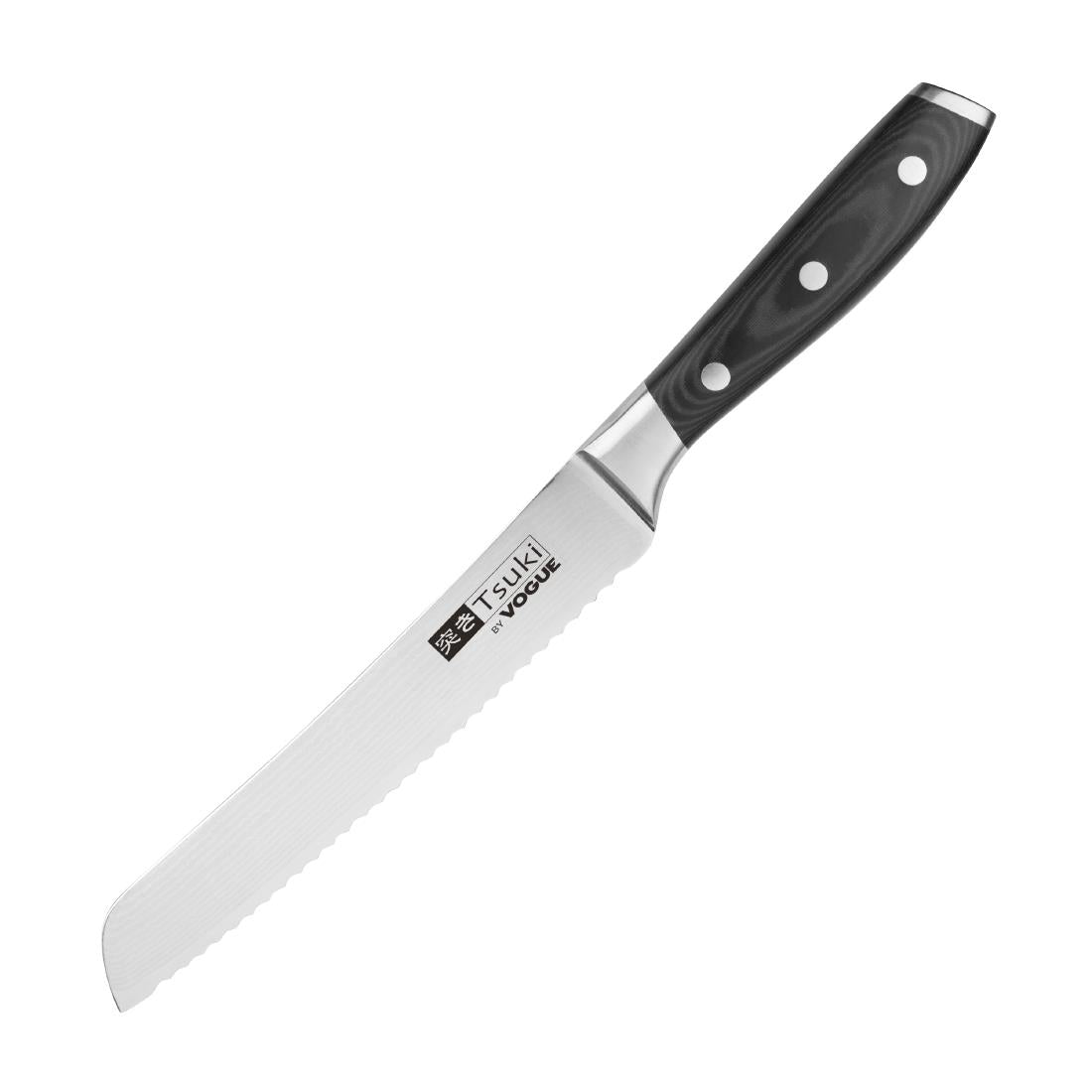 Vogue Tsuki Series 7 Bread Knife Black 19.6cm