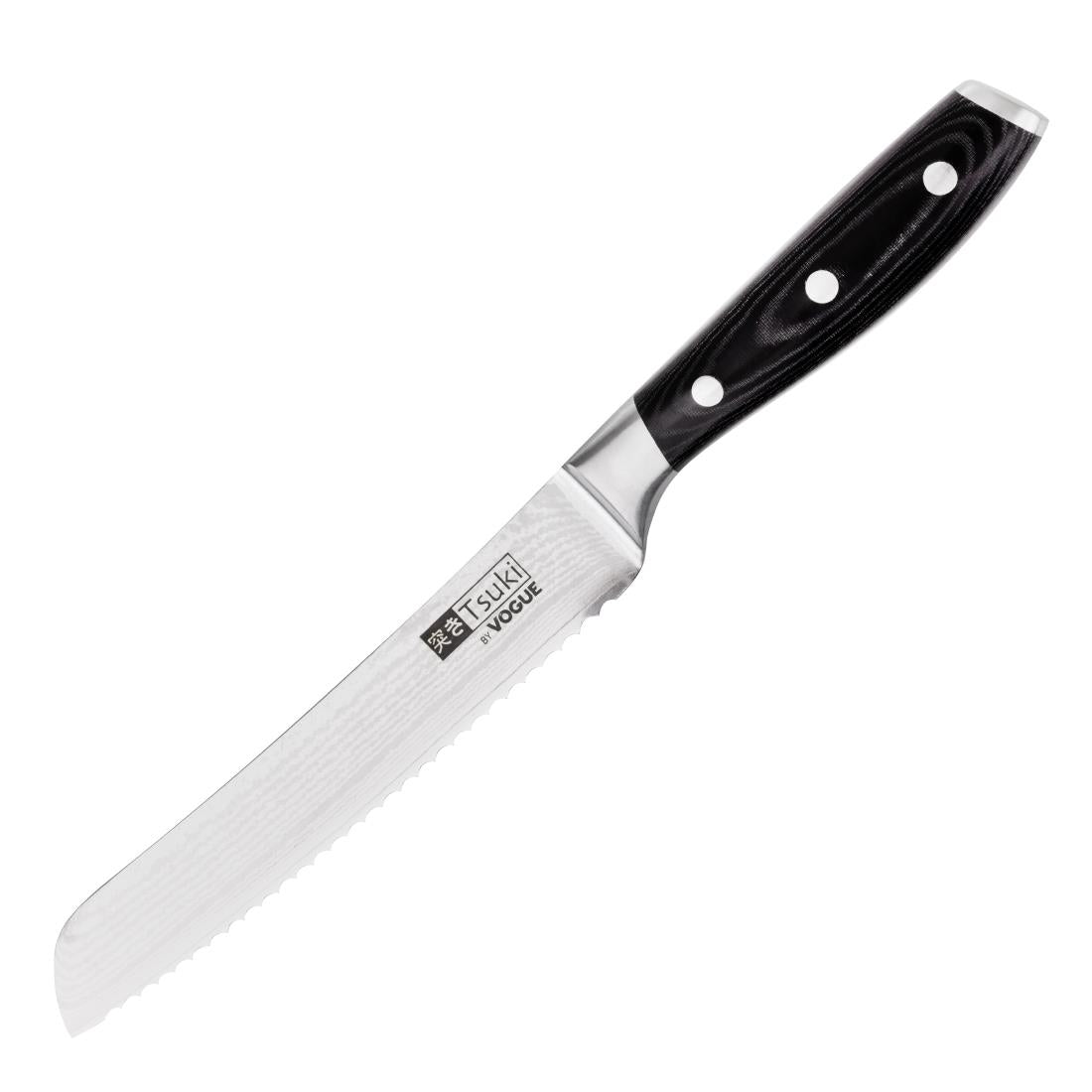 Vogue Tsuki Series 7 Bread Knife Black 19.6cm