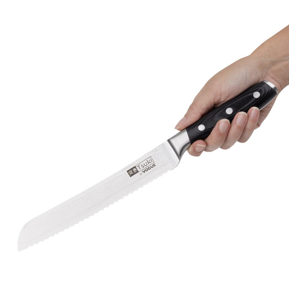 Vogue Tsuki Series 7 Bread Knife Black 19.6cm