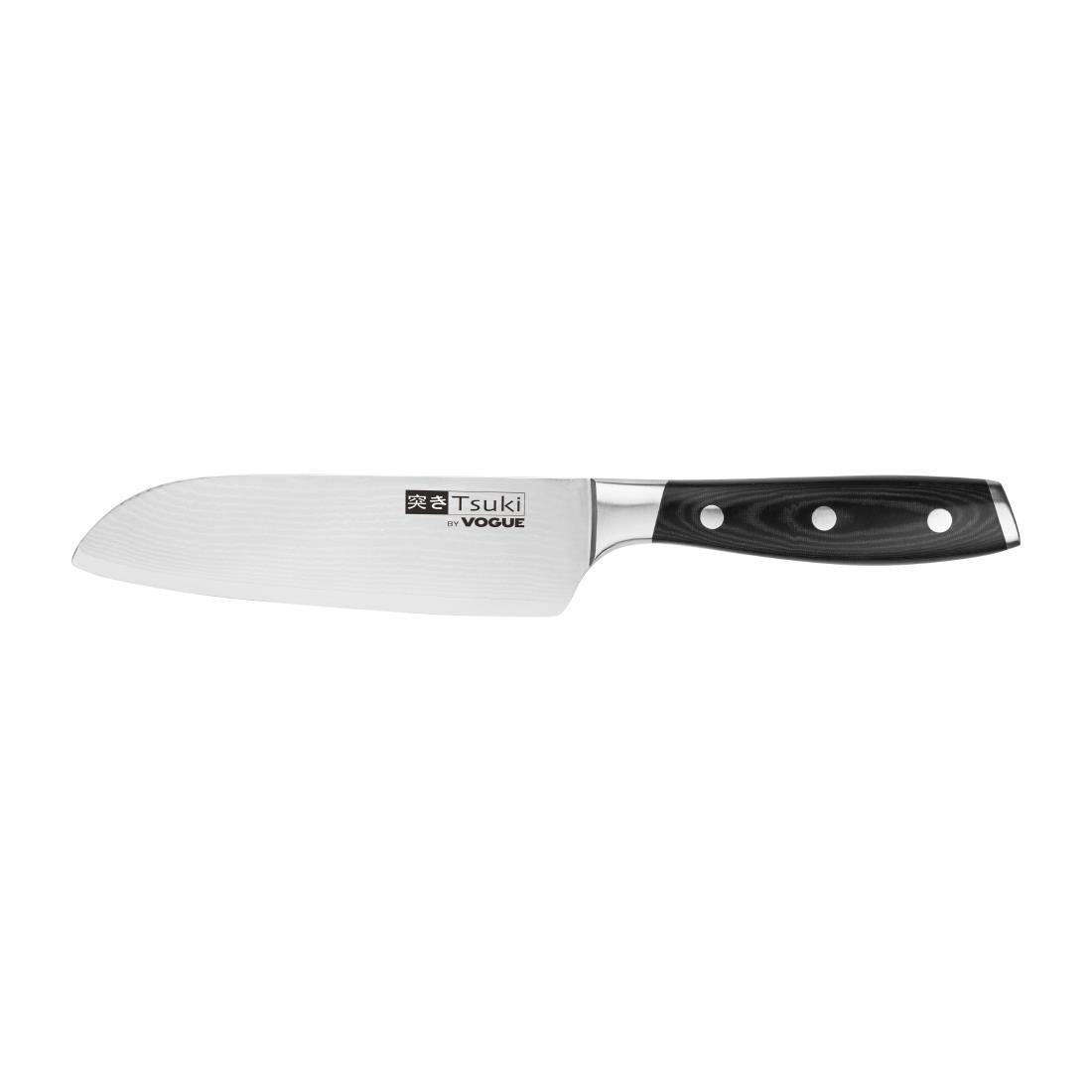 Vogue Tsuki Series 7 Santoku Knife Black 17.5cm