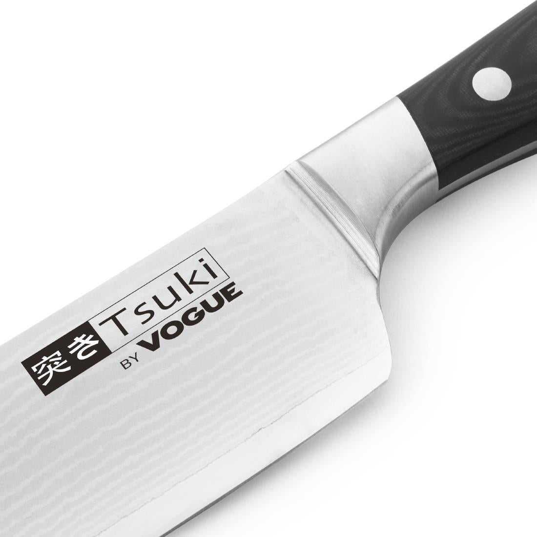 Vogue Tsuki Series 7 Santoku Knife Black 17.5cm