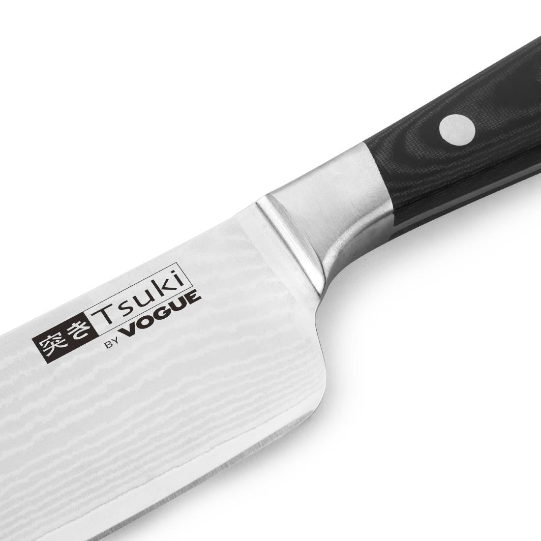 Vogue Tsuki Series 7 Santoku Knife Black 14.3cm