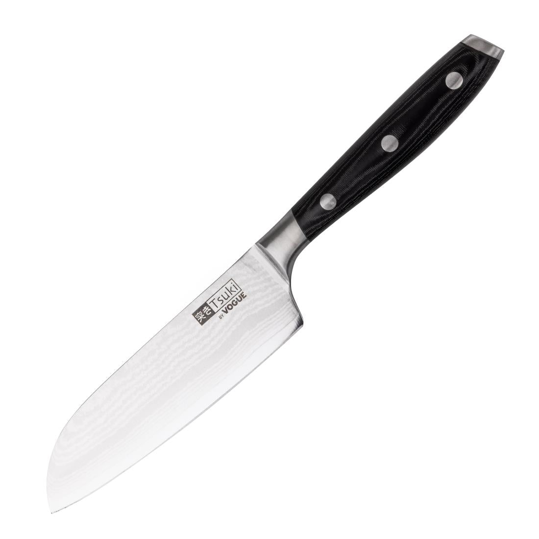 Vogue Tsuki Series 7 Santoku Knife Black 14.3cm