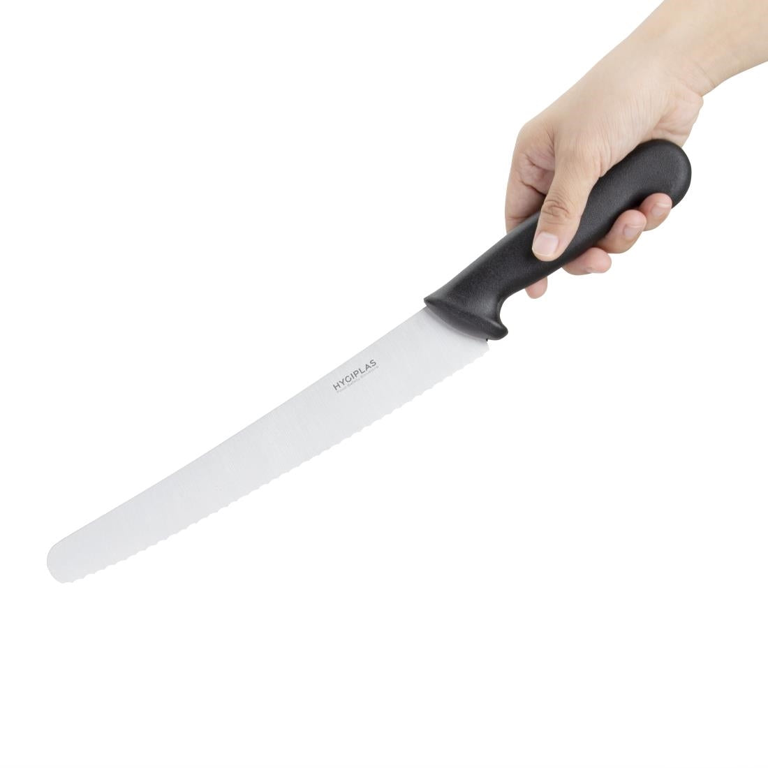 Hygiplas Serrated Pastry Knife Black 25.4cm