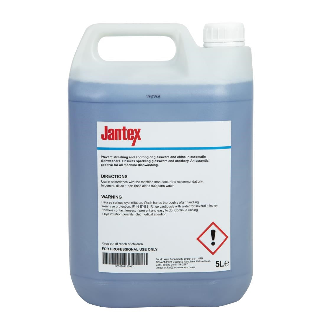 Jantex Dishwasher Rinse Aid Concentrate 5Ltr