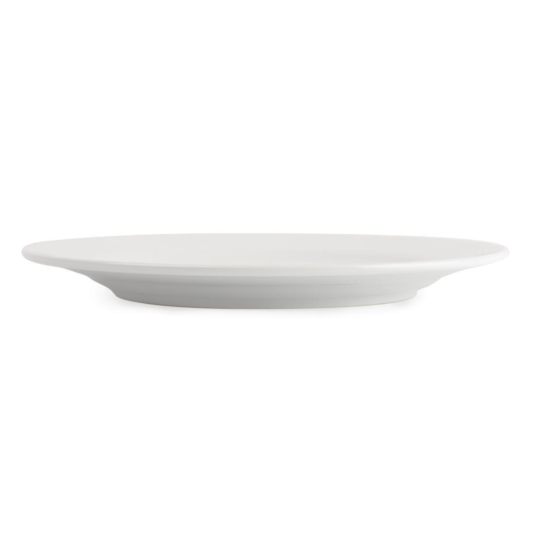 Royal Porcelain Classic White Wide Rim Plates 210mm (12 Pack)
