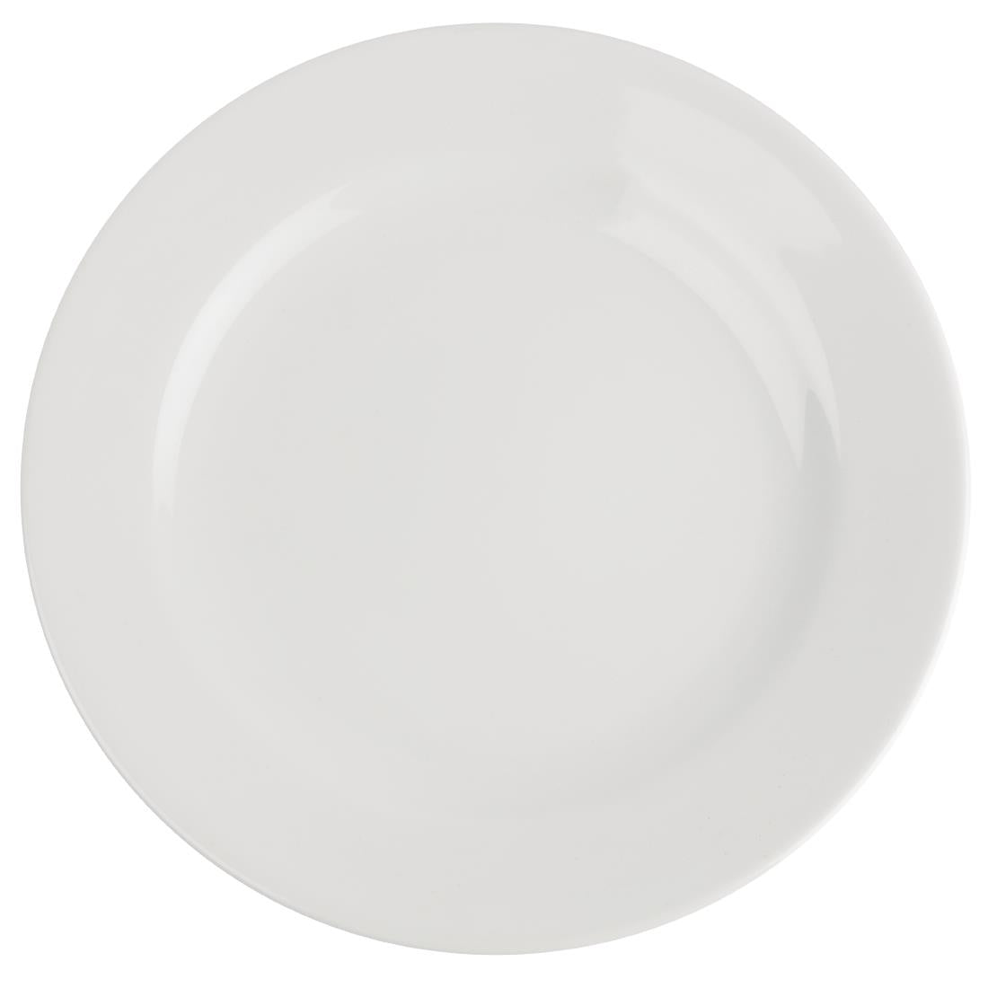 Royal Porcelain Classic White Wide Rim Plates 210mm (12 Pack)