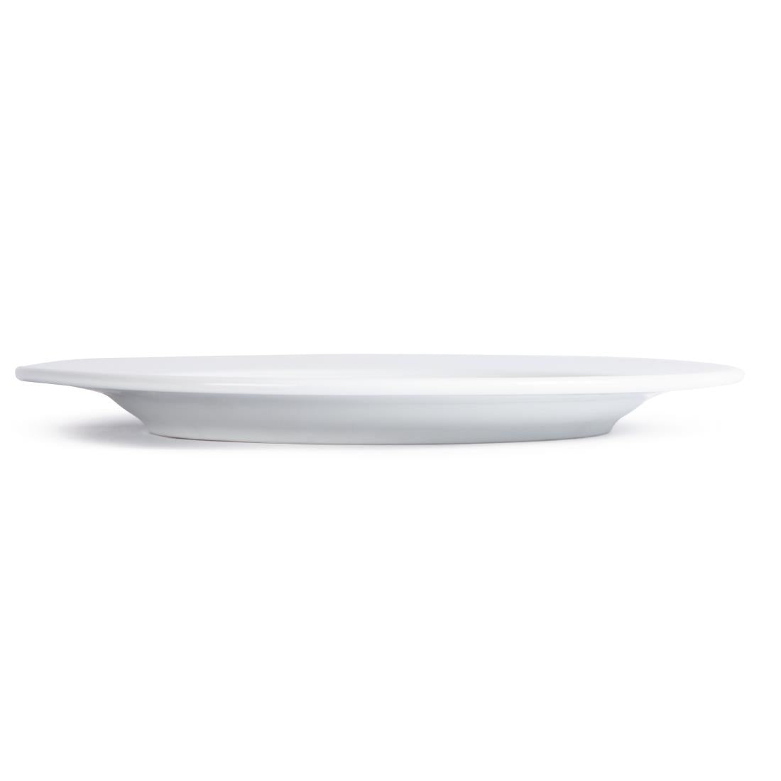 Royal Porcelain Classic White Wide Rim Plates 260mm (12 Pack)