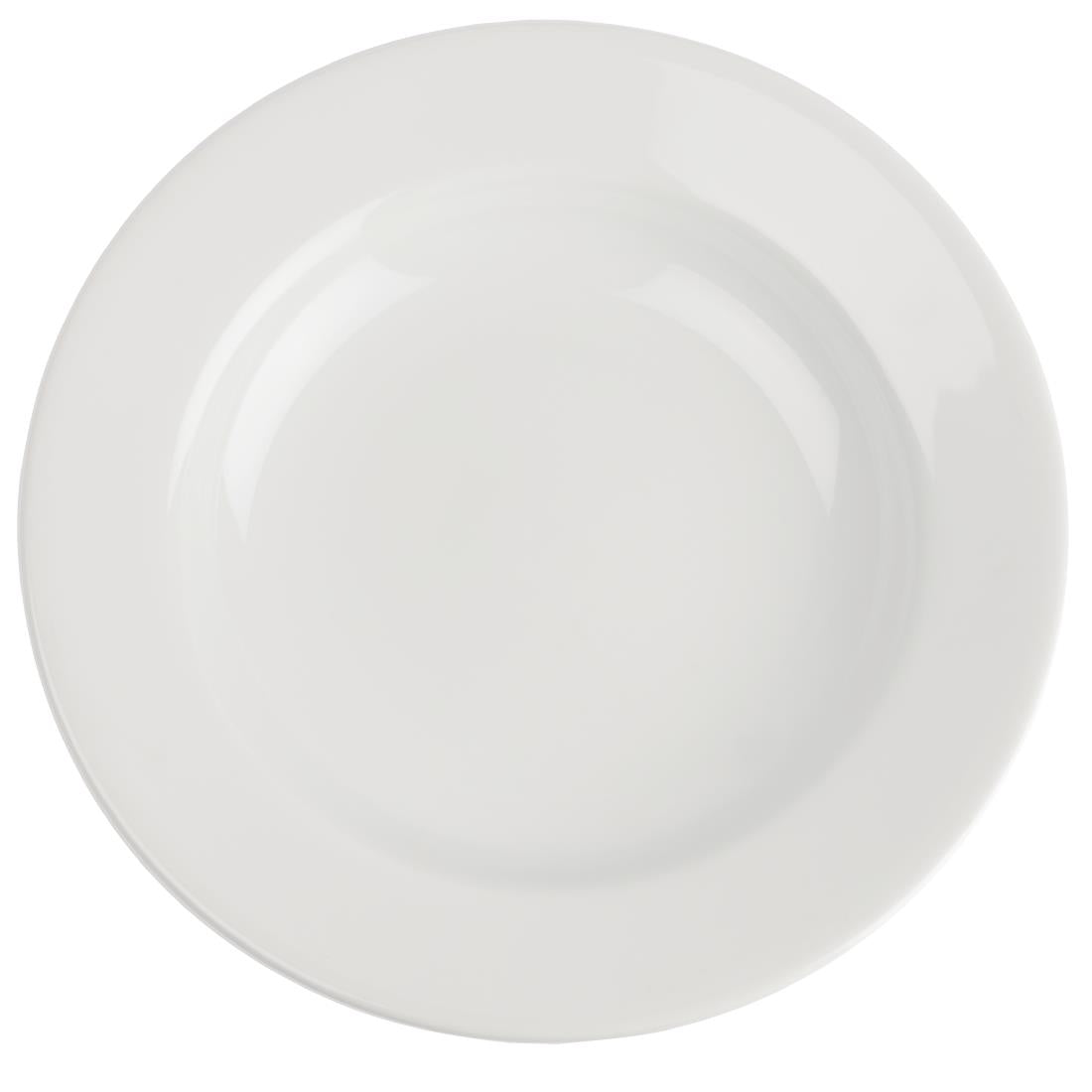 Royal Porcelain Classic White Wide Rim Plates 280mm (12 Pack)