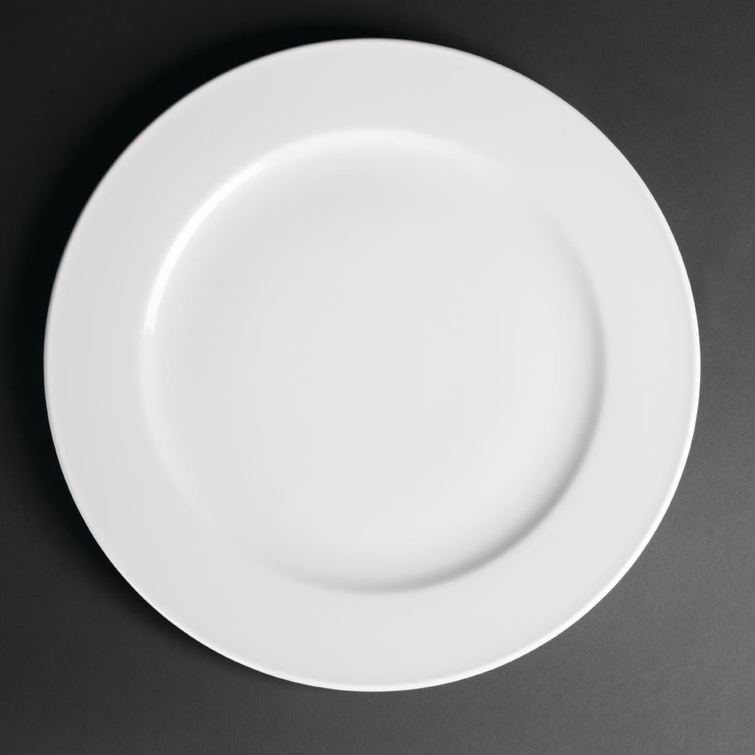 Royal Porcelain Classic White Wide Rim Plates 310mm (12 Pack)
