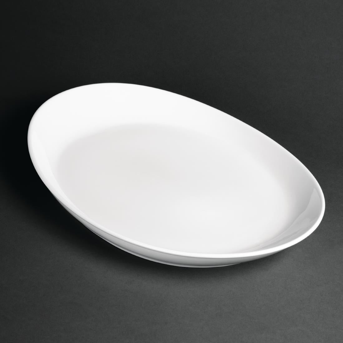 Royal Porcelain Classic White Oval Plates 340mm (12 Pack)