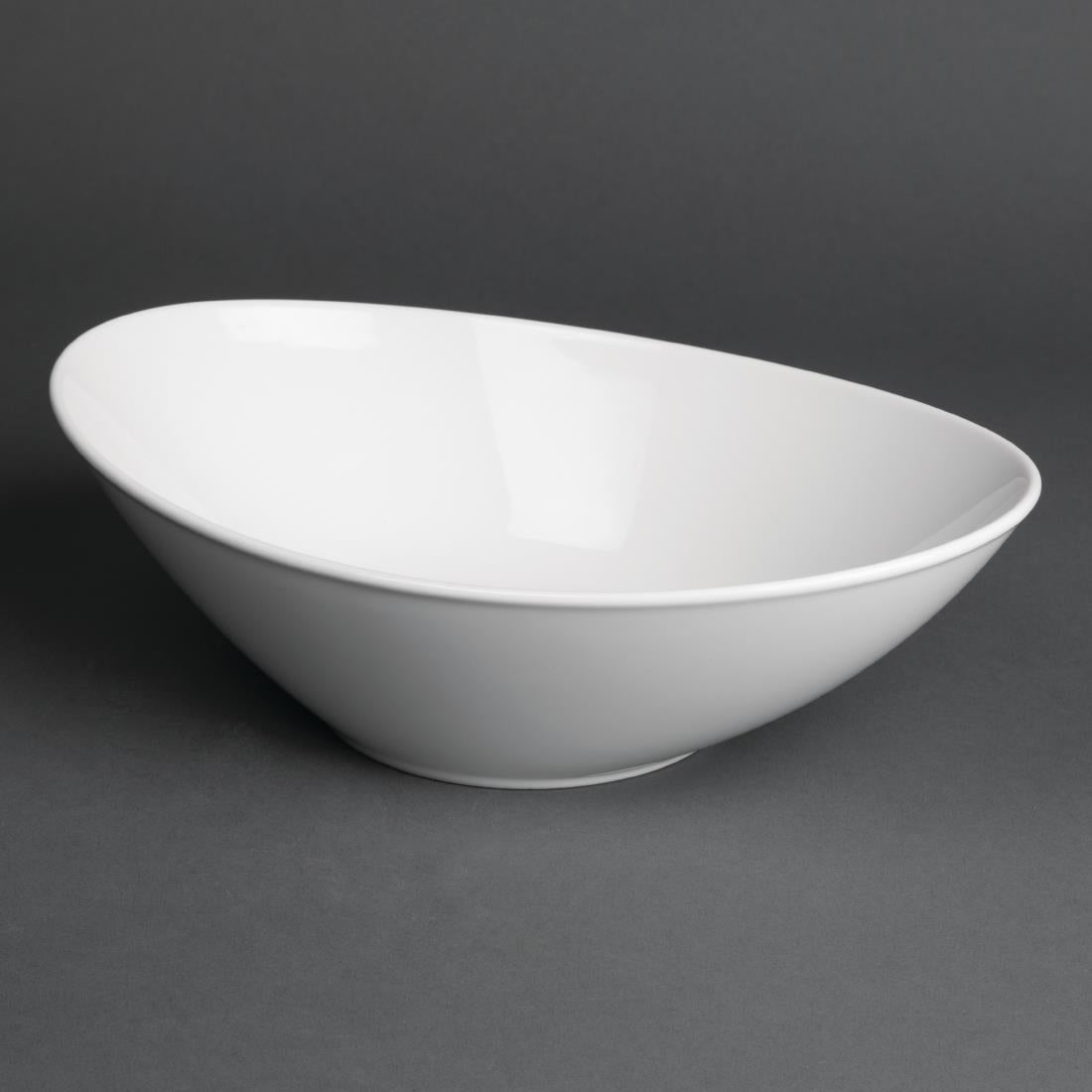 Royal Porcelain Classic White Oval Bowls 255x180mm (6 Pack)