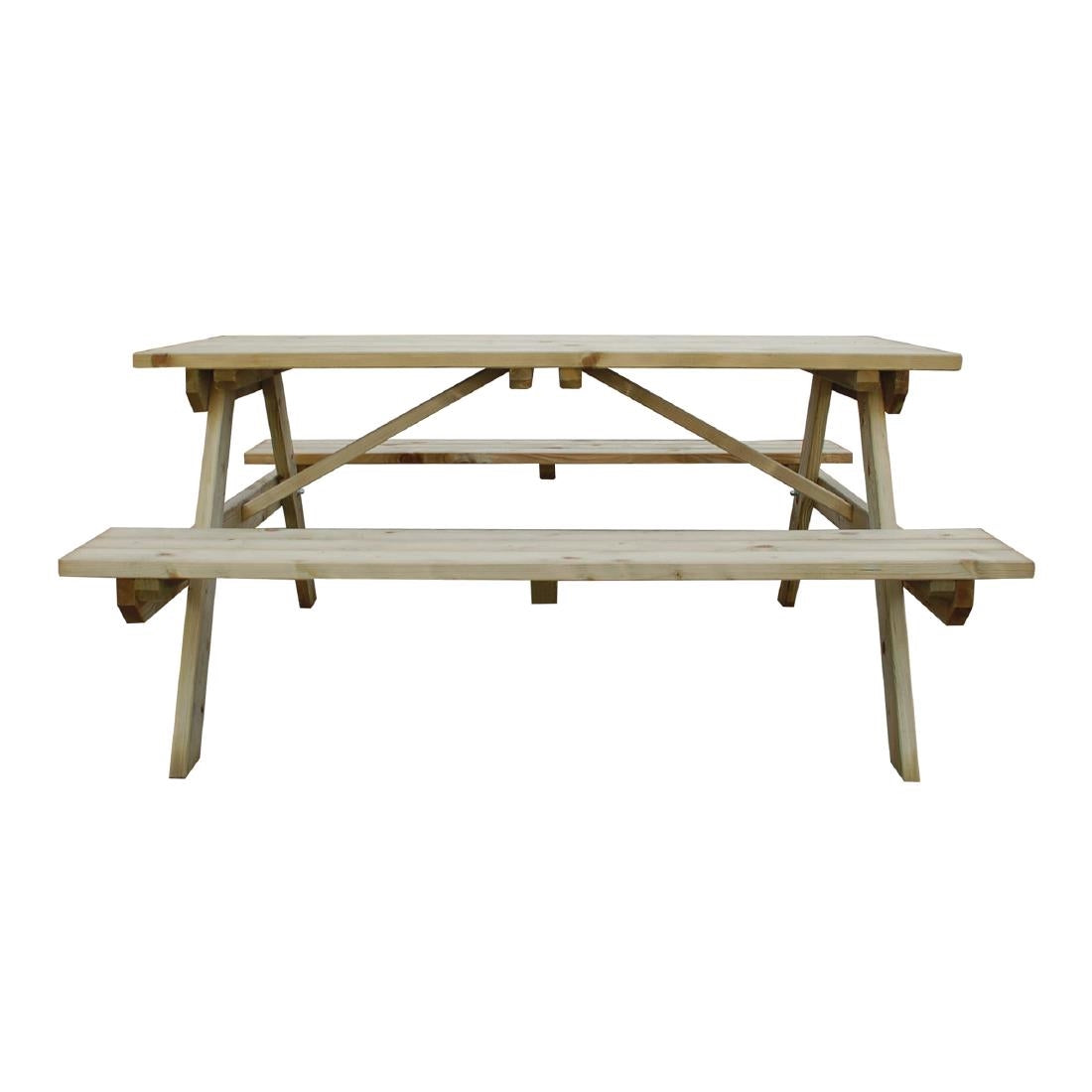 Rowlinson Wooden Picnic Bench 5ft