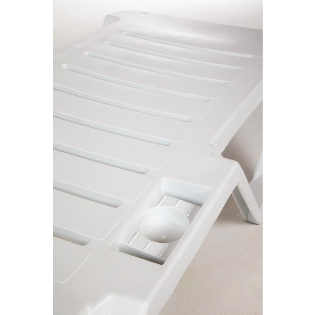 Polypropylene Sun Loungers White (2 Pack)