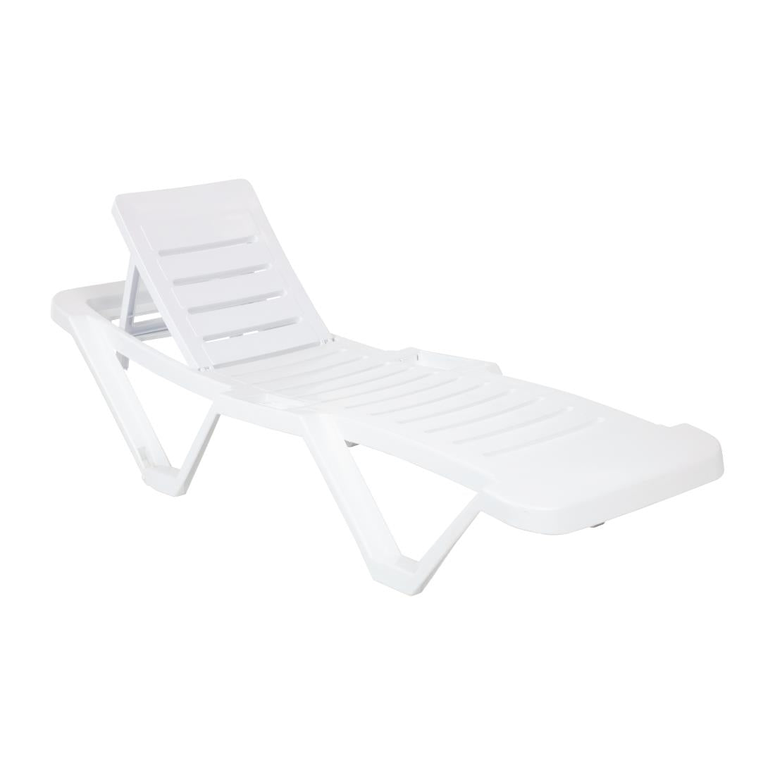 Polypropylene Sun Loungers White (2 Pack)