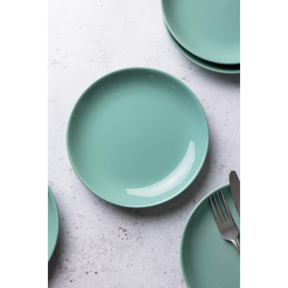 Olympia Cafe Coupe Plates Aqua 205mm (12 Pack)
