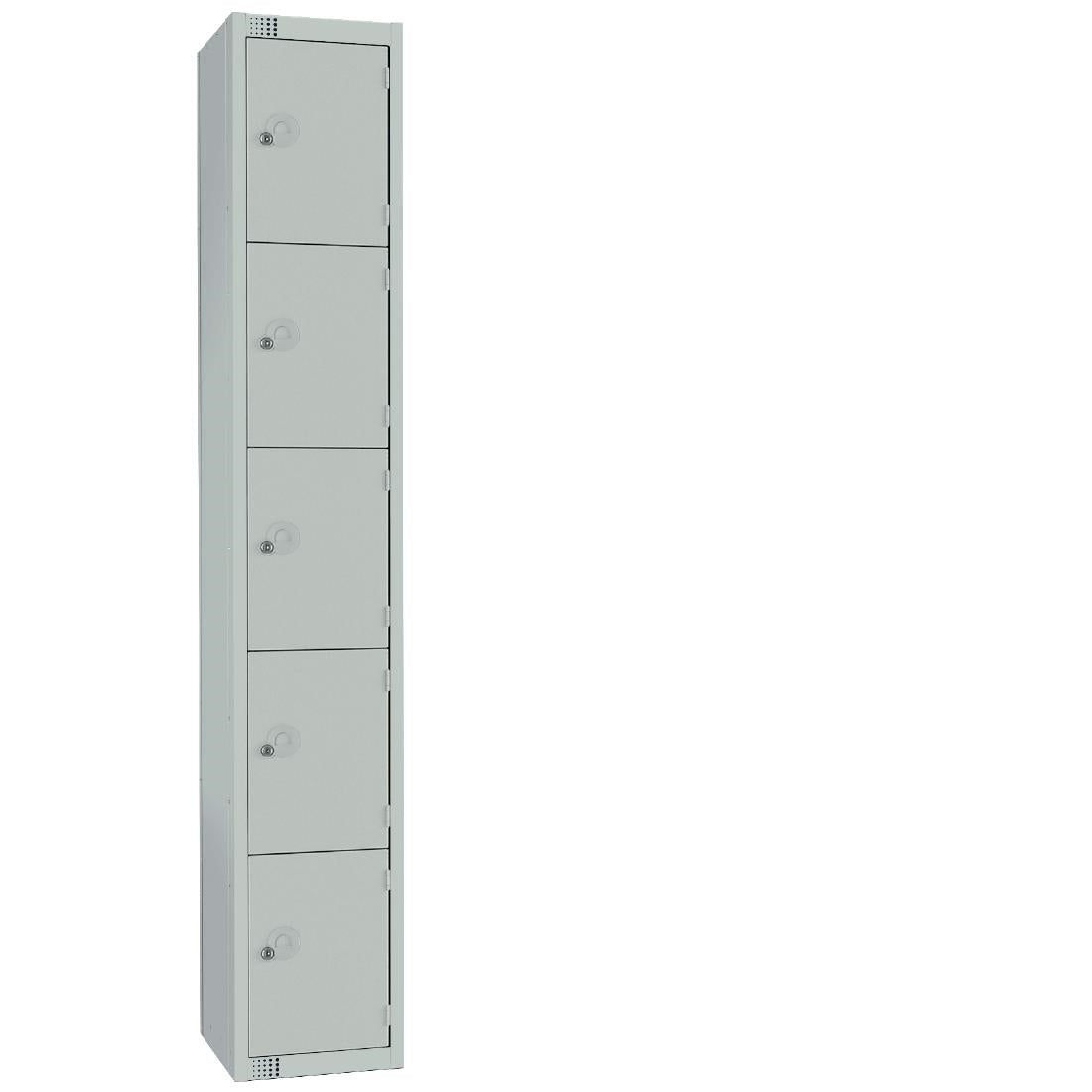 Elite Five Door Electronic Combination Locker with Sloping Top Grey