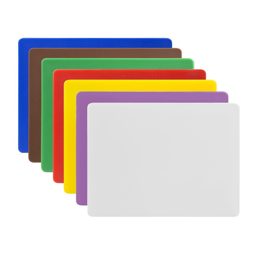 Hygiplas Low Density Chopping Board Set Small 305x229x12mm (7 Pack)
