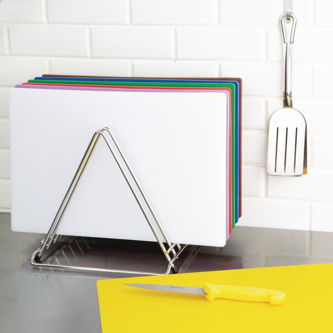 Hygiplas Heavy Duty Chopping Board Rack 7 Slots