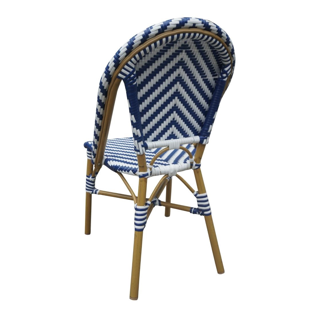 Rattan Side Chair Blue