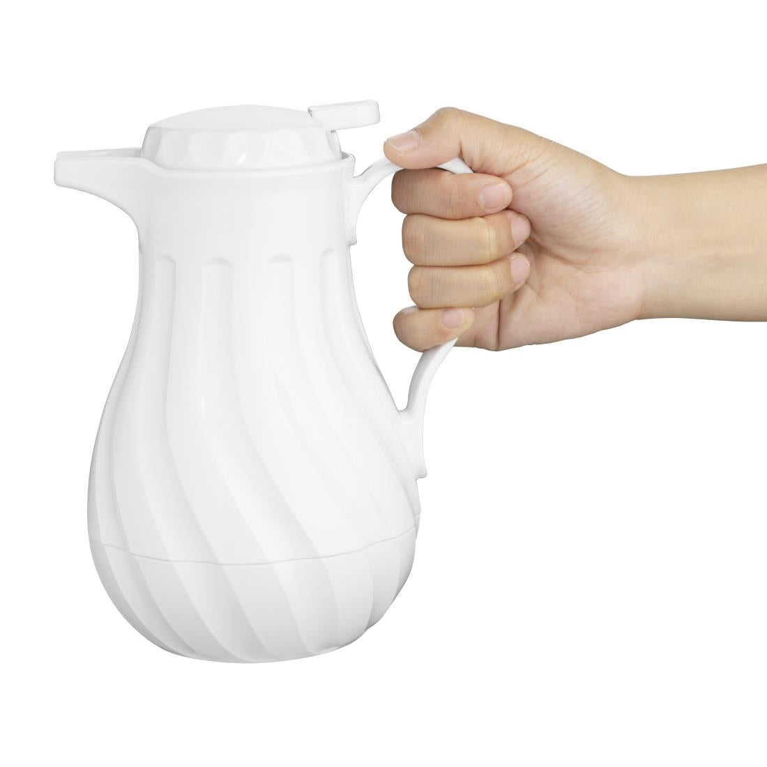 Olympia Insulated Swirl Jug White 0.5Ltr