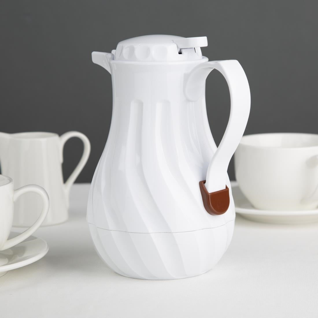 Olympia Insulated Swirl Jug White 0.5Ltr