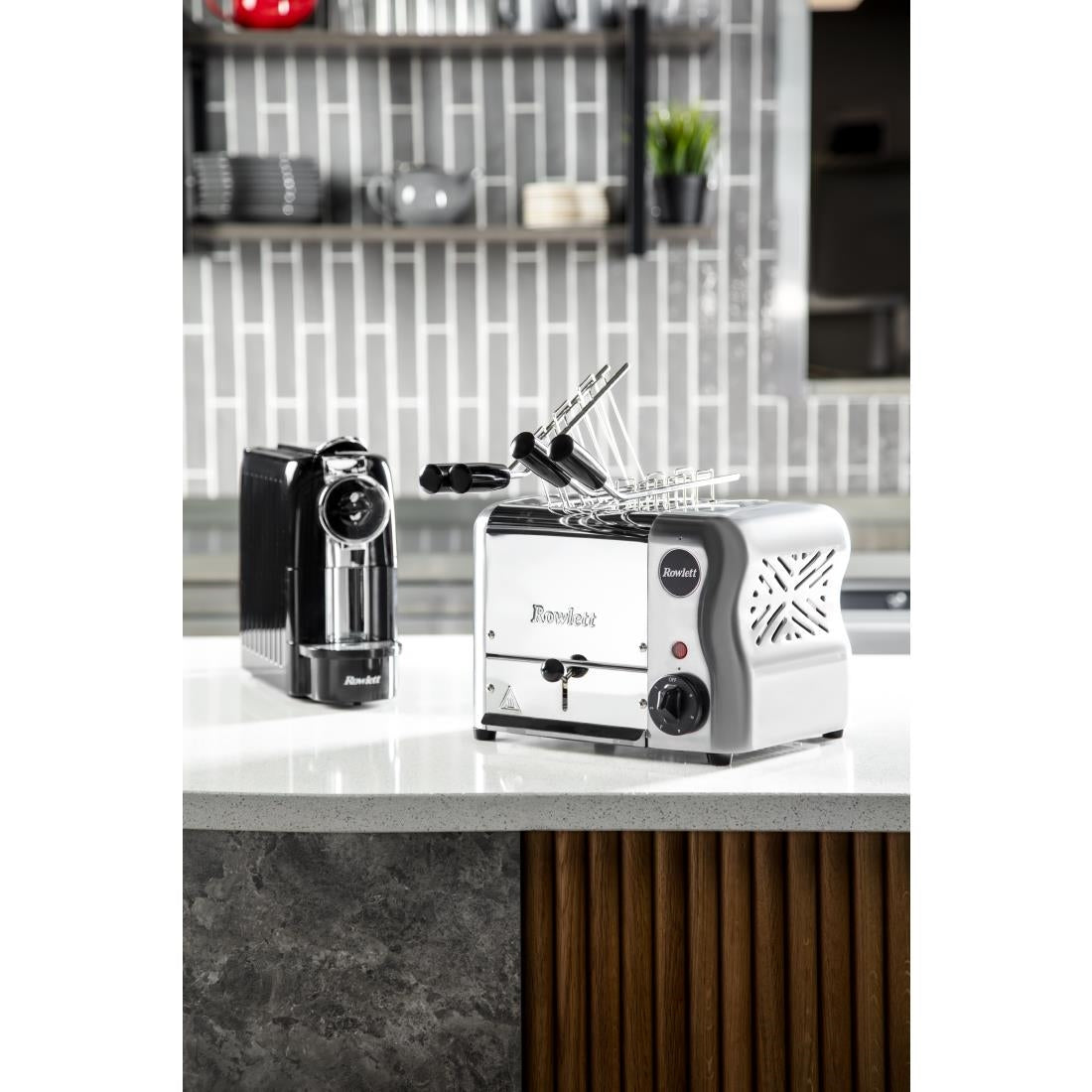 Rowlett Esprit 2 Slot Toaster Chrome w/2 x Additional Elements & Sandwich Cage